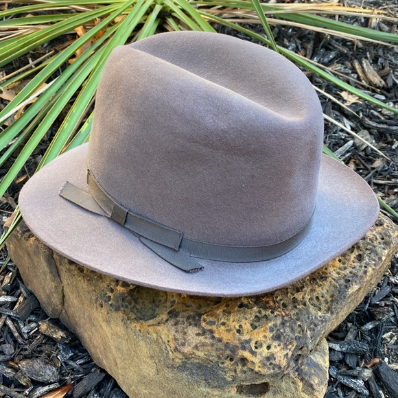 Linea Italiana Borsalino Genuine Fur Felt Fedora Modello Depositato 1857 Italia - Picture 3 of 16